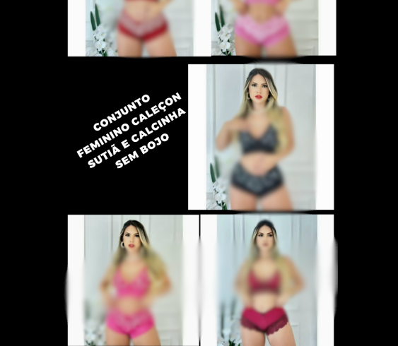 Conjunto feminino calcinha e sutiã