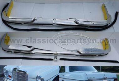 Mercedes benz W108 W109 bumpers with rubber 1