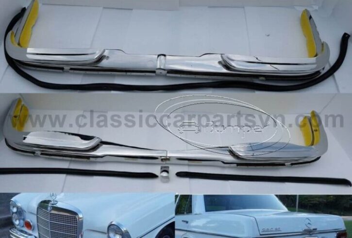 Mercedes benz W108 W109 bumpers with rubber 1 Mercedes benz W108 W109 bumpers with rubber 1
